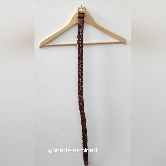 !SOLD! Vintage Braided Leather Coach Belt - Picture 9 of 9